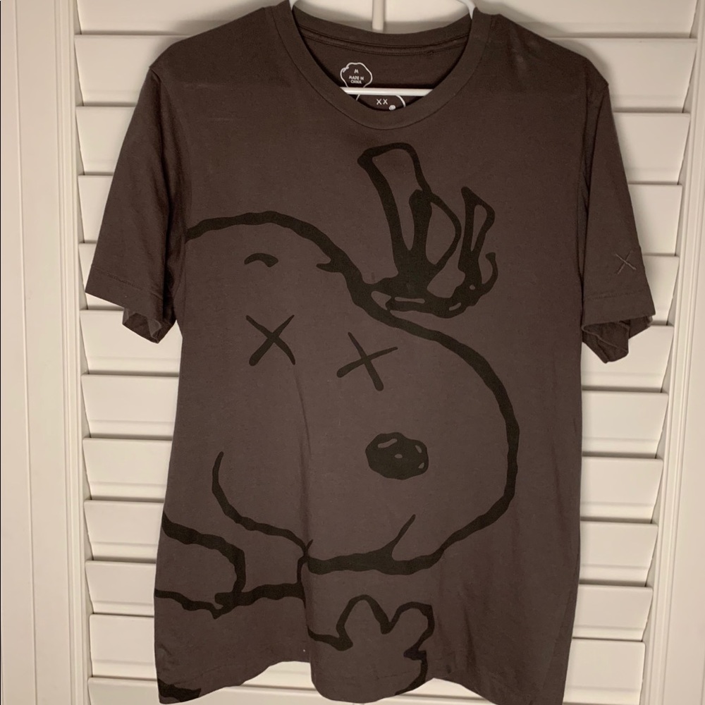 KAWS x PEANUT Uniqlo Snoopy Brown Tee